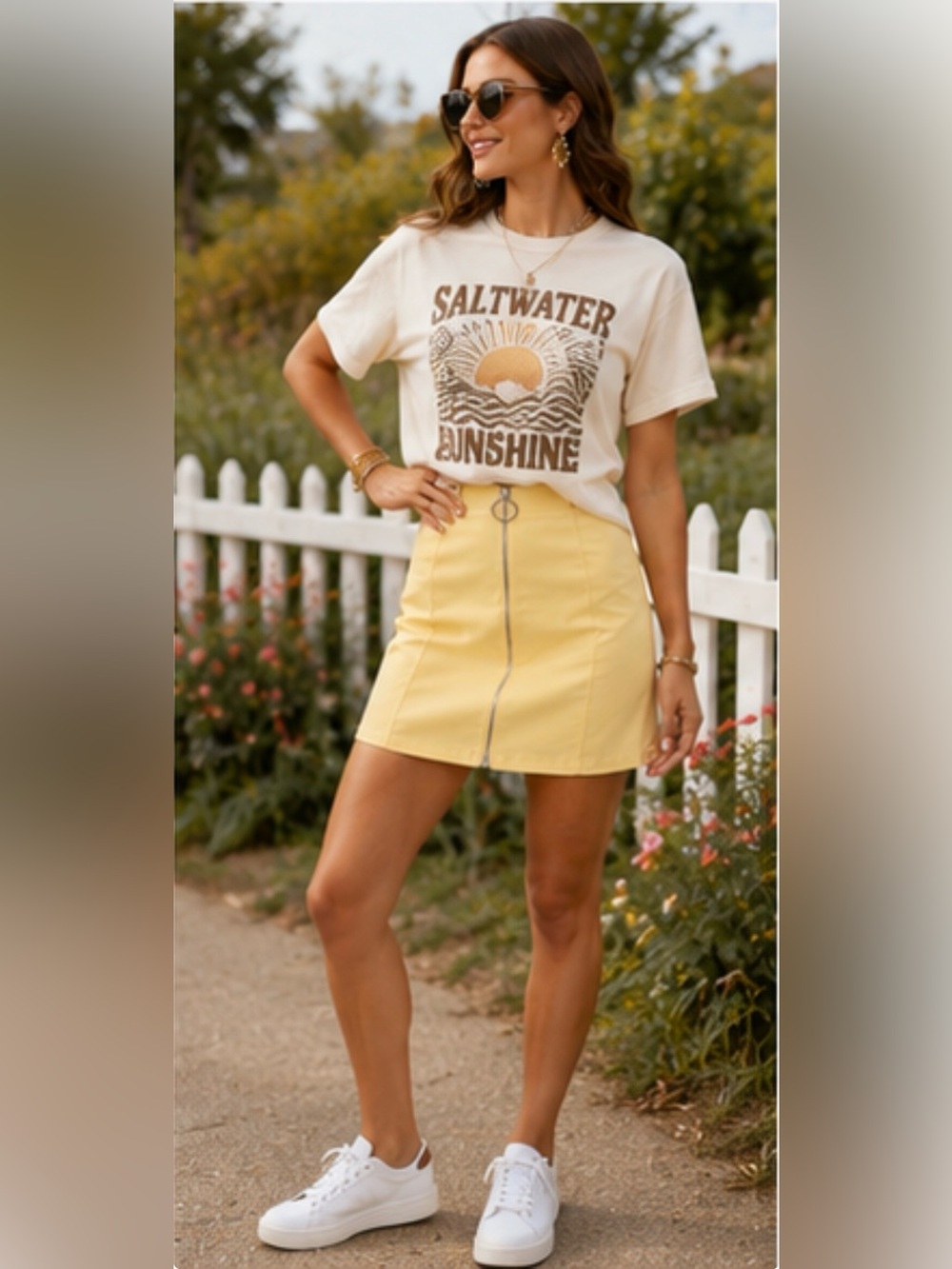 NEW Boutique Butter Yellow Zip Front Mini Skirt
